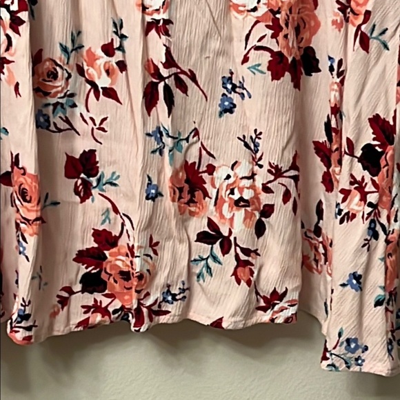 Lane Bryant Pink Relaxed Tunic with Tie Front 314 - Picture 6 of 12